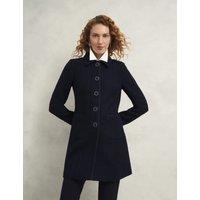 Tweed Longline Tailored Coat with Wool