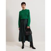 Cotton Rich Pleated Midi Skirt