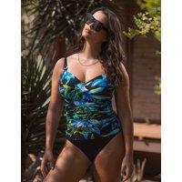 Talm Beach Floral Wired Padded V-Neck Tankini Top (D-H)