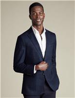 Charles Tyrwhitt Slim Fit Wool Rich Stretch Suit Jacket Dark Blue