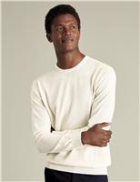 Charles Tyrwhitt Pure Merino Wool Crew Neck Jumper Cream