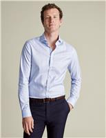 Charles Tyrwhitt Slim Fit Easy Iron Pure Cotton Check Shirt Blue Mix