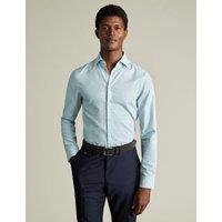 Slim Fit Non Iron Pure Cotton Textured Shirt