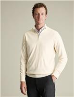 Pure Merino Wool Half Zip Jumper