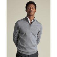 Pure Merino Wool Half Zip Jumper