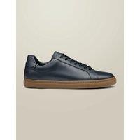 Charles Tyrwhitt Leather Gum Sole Trainers Navy