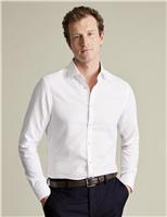 Charles Tyrwhitt Slim Fit Easy Iron Pure Cotton Weave Shirt White