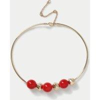 Clean Metal Red Bead Torc