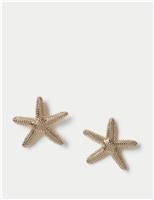 Oversized Starfish Detail Stud Earrings