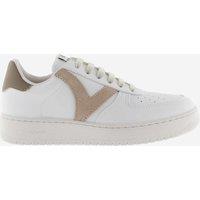 Victoria Madrid Leather Lace Up Trainers White Mix