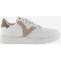 Victoria Madrid Leather Lace Up Trainers White Mix