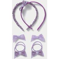 M&S Back To School Gingham Bumper Pack Purple