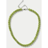 Real Stone Lime Beaded Necklace