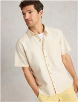 Linen Blend Short Sleeve Shirt