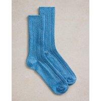 Cotton Rich Sparkle Cable Ankle High Socks