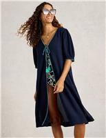 Tie Neck Midi Kaftan Beach Dress