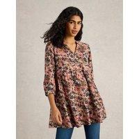 Pure Cotton Printed V-Neck Tunic