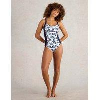 White Stuff Floral Scoop Neck Swimsuit White Mix
