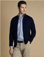 Pure Wool Funnel Neck Cardigan