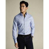 Slim Fit Pure Cotton Check Oxford Shirt