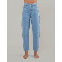 Pure Cotton Denim Barrel Jeans