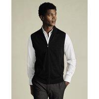 Pure Extra Fine Merino Wool Zip Up Gilet