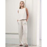Nobody's Child Linen Rich Split Back Vest Cream