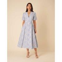 Pure Cotton Broderie Midaxi Dress