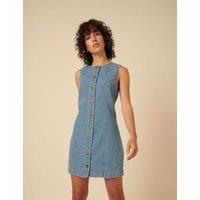 Pure Cotton Denim Tailored Mini Dress