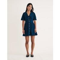 Denim Peter Pan Collar Mini Dress