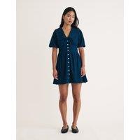 Denim Peter Pan Collar Mini Dress