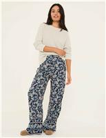 Paisley Elasticated Waist Wide Leg Trousers
