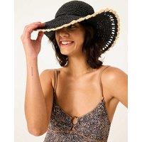 Straw Scallop Edge Wide Brim Hat