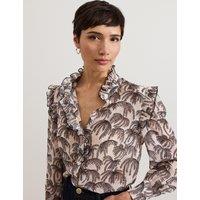 Printed High Neck Blouse