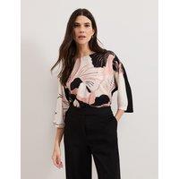 Floral Slash Neck Top