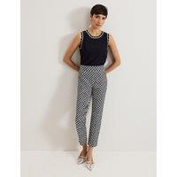 Printed Straight Leg Cropped Trousers