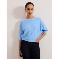Slash Neck Batwing Sleeve Jumper