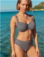 Olivia Textured Gingham Wired Bikini Top
