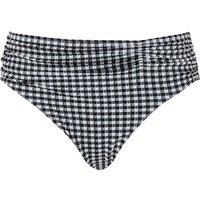 Gingham Textured Ruched Bikini Bottoms
