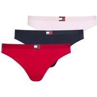Tommy Hilfiger 3pk Heritage Flag Logo Cotton Rich Thongs Multi