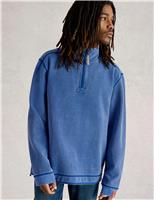 Pure Cotton Graphic Half Zip Sweatshirt