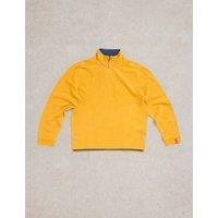 Pure Cotton Pique Half Zip Sweatshirt