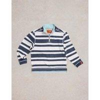 Pure Cotton Striped Half Zip Sweatshirt