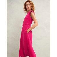 Belted Midi Skater Dress