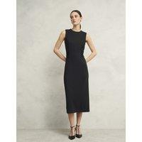 Hazel Ponte Round Neck Midi Bodycon Dress