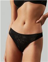 Sheer Marquisette Lace Thong