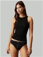 3pk Modern Logo Lace Brazilian Knickers