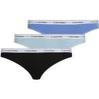 3pk Modern Logo Cotton Rich Thongs
