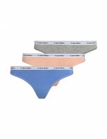 3pk Modern Logo Cotton Rich Thongs