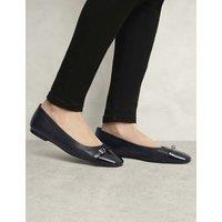 Leather Buckle Flat Ballet Pumps